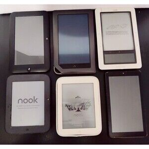 LOT of 6, Barnes & Noble Nook e-Readers, Bell Howell e-Reader NOT TESTED